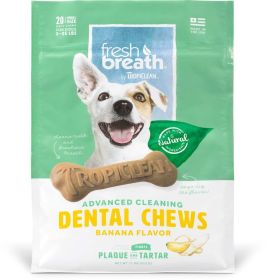 TropiClean Fresh Breath Advanced Cleaning Dental Chews for Dogs Banana