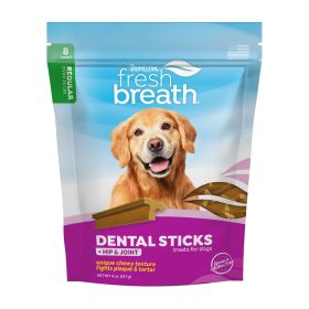 TropiClean Fresh Breath Dental Sticks Plus Hip & Joint For Dogs