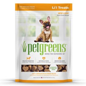 Pet Greens Li'l Treats Soft Mini Dog Treats Bacon & Cheese