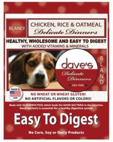 Daves Cats Delicate Dinners (easy To Digest) Chicken Meal, Rice And Oatmeal
