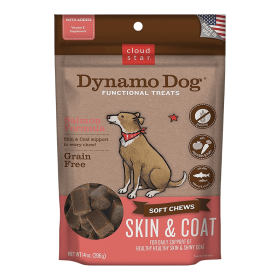 Cloud Star Dynamo Dog Skin and Coat Soft Chews Salmon Formula Dog Treats