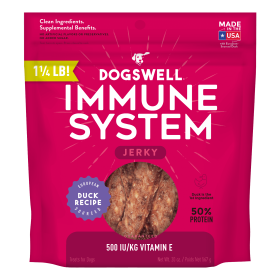 Dogswell Immunity & Defense Grain free Jerky Dog Treat Regular Duck