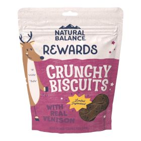 Natural Balance Pet Foods Rewards Crunchy Biscuits Dog Treats Venison