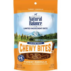 Natural Balance Pet Foods L.I.D Grain Free Chewy Bites! Dog Treats Turkey