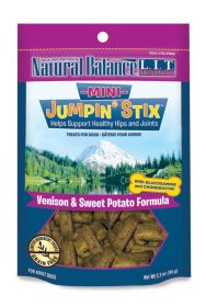 Natural Balance Pet Foods Rewards Jumpin' Stix Soft & Meaty Dog Treats Mini Venison
