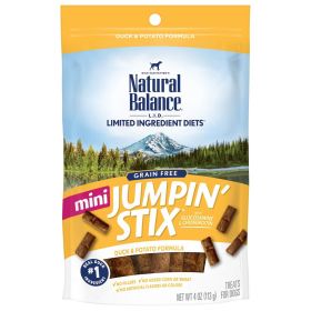 Natural Balance Pet Foods Rewards Jumpin' Stix Soft & Meaty Dog Treats Mini Duck