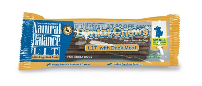 Natural Balance Pet Foods L.I.D Grain Free Dental Chews Duck