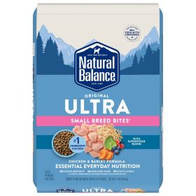 Natural Balance Pet Foods Original Ultra Broth Coated Small Breed Bites Dry Dog Food Chicken & Barley