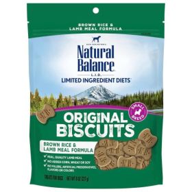 Natural Balance Pet Foods Rewards Crunchy Biscuits Small Breed Dog Treats Lamb & Brown Rice