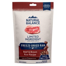Natural Balance Pet Foods L.I.D. Freeze Dried Raw Dog Food Beef & Brown Rice
