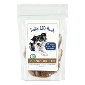 Suzie's CBD Hearts For Dogs Peanut Butter 8oz.
