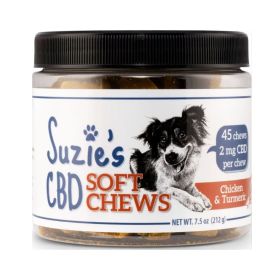 Suzie's CBD Soft Chews For Dogs Chicken/Turmeric 7.5oz.
