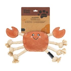 Zippypaws Ecozippy Suede & Rope Buddies Crab