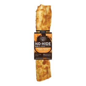Earth Animal Dog No  Hide BBQ Roll Medium Chicken/Turkey 24 Count