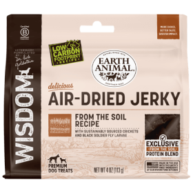 Earth Animal Dog Wisdom Air Dried Jerky From The Soil 4 oz.