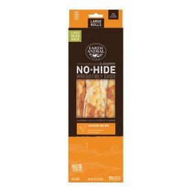 EARTH ANIMAL DOG NO  HIDE CHICKEN ROLLS LARGE VALUE 3 PACK