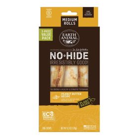 ARTH ANIMAL DOG NO  HIDE PEANUT BUTTER ROLLS MEDIUM VALUE 3 PACK