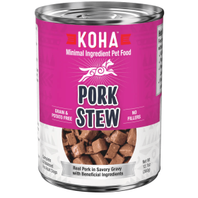 Koha Dog Grain Free Stew Pork 12.7oz. (Case of 12)