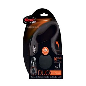 Flexi Classic Duo Cord Dog Leash Black