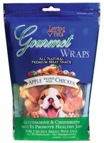 Loving Pets Gourmet Wraps Dog Treat Apple  Chicken,