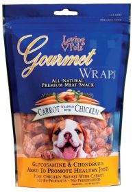 Loving Pets Gourmet Wraps Dog Treat Carrot  Chicken,