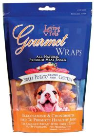 Loving Pets Gourmet Wraps Dog Treat Sweet Potato  Chicken,