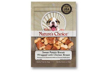 Loving Pets Nature's Choice Wrapped Biscuit Dog Treats Sweet Potato  Chicken,