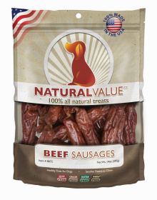Loving Pets Natural Value Sausages Dog Treats Beef,
