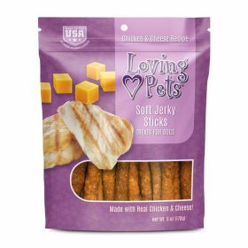 Loving Pets Soft Jerky Sticks Dog Treat Chicken  Cheese,