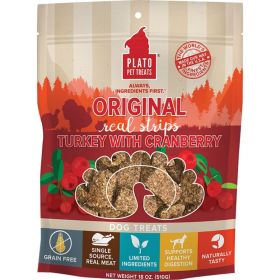 Plato Dog Strp Grain Free Turkey Cranbury