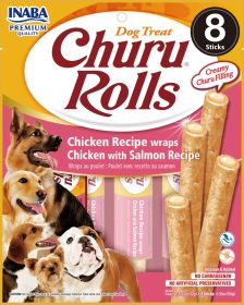 Inaba Dog Churu Rolls Chicken S Almon Wraps