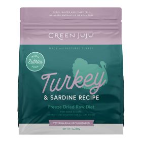 Green Juju Dog Freeze Dried Grain Free Extras Turkey + Sardine Food