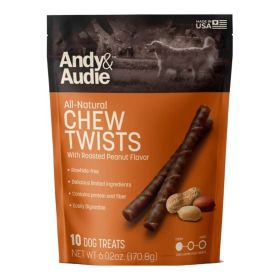 Andy & Audie Alternative Twist Chews For Dogs Nut Small