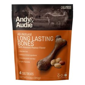 Andy & Audie Alternative Bone Chews For Dogs Nut Medium 4 Count 11.3oz.