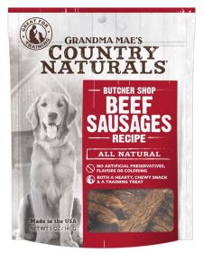 Grandma Mae's Country Naturals Grain Free Beef Sausages Dog Treats