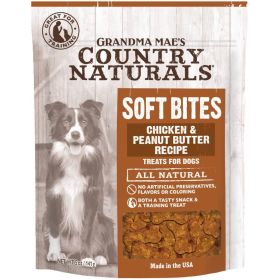 Grandma Mae's Country Naturals Soft Bites Dog Treats Chicken & Peanut Butter