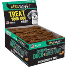 Etta Says Dog Premium Crunchy Chew Duck Bars