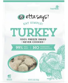 Etta Says! Eat Simple 100% Freeze Dried Turkey Dog Treats Turkey