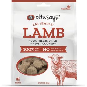 Etta Says! Eat Simple 100% Freeze Dried Lamb Dog Treats Lamb