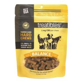Treatibles Hemp Wellness Hard Chews Balance Pumpkin Small/Medium