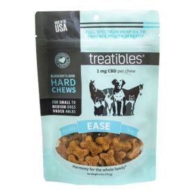 Treatibles Hemp Wellness Hard Chews Ease Blueberry  Small/Medium