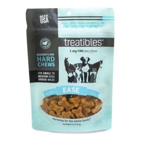 Treatibles Hemp Wellness Hard Chews Ease Blueberry Small/Medium
