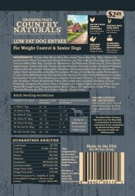 Grandma Mae's Country Naturals Premium All Natural Light/Senior Dry Dog Food Chicken