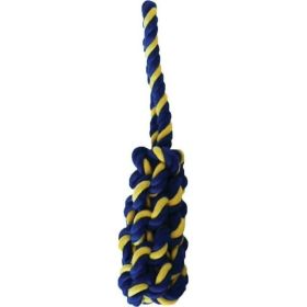 Petsport USA Twisted Chew Bumper Dog Toy Blue, Yellow 1ea/7 in, Mini
