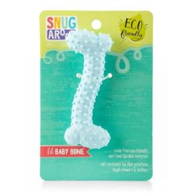 Snugarooz Lil Baby Bone Eco TPR Dog Toy Blue 4.25in.