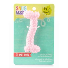Snugarooz Lil Baby Bone Eco TPR Dog Toy Pink 4.25in.