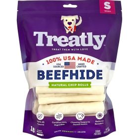 Treatly 100% USA Beefhide Chip Rolls Natural 5in.