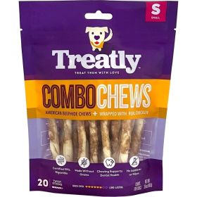 Treatly Beefhide Combo Chews Chip Rolls with Meat Wra Chicken Small