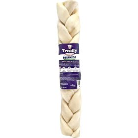 Treatly 100% USA Beefhide Braids Natural 12in. 1 Pk