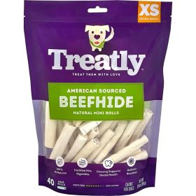 Treatly American Beefhide Mini Rolls Natural 3in
